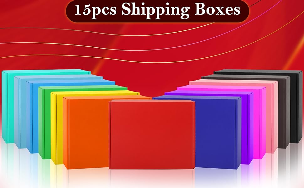 Cardboard Shipping Boxes,15 Pack Recyclable Mailing Boxes