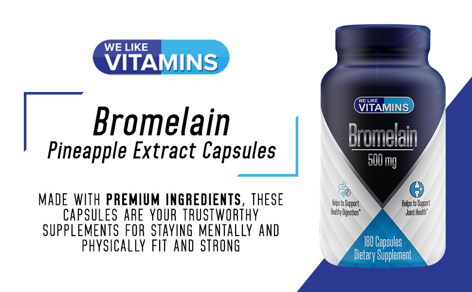 Bromelain Supplement, Natural Pineapple Extract with