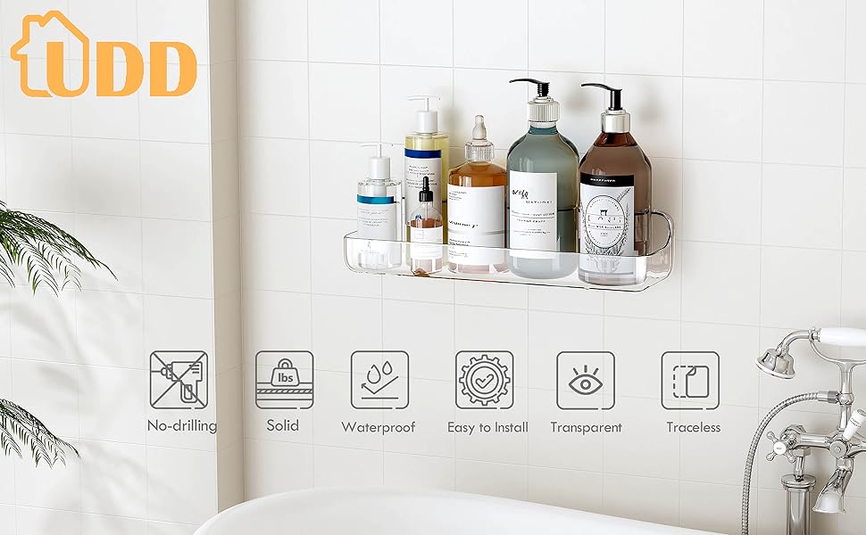 wall adhesive caddy shelf