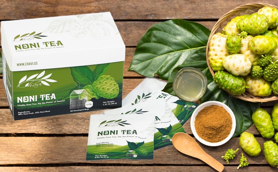 CHAVI Noni Tea (Noni, Pack of 1) 20 Tea Bags per Box Noni Dieters Drink Extra