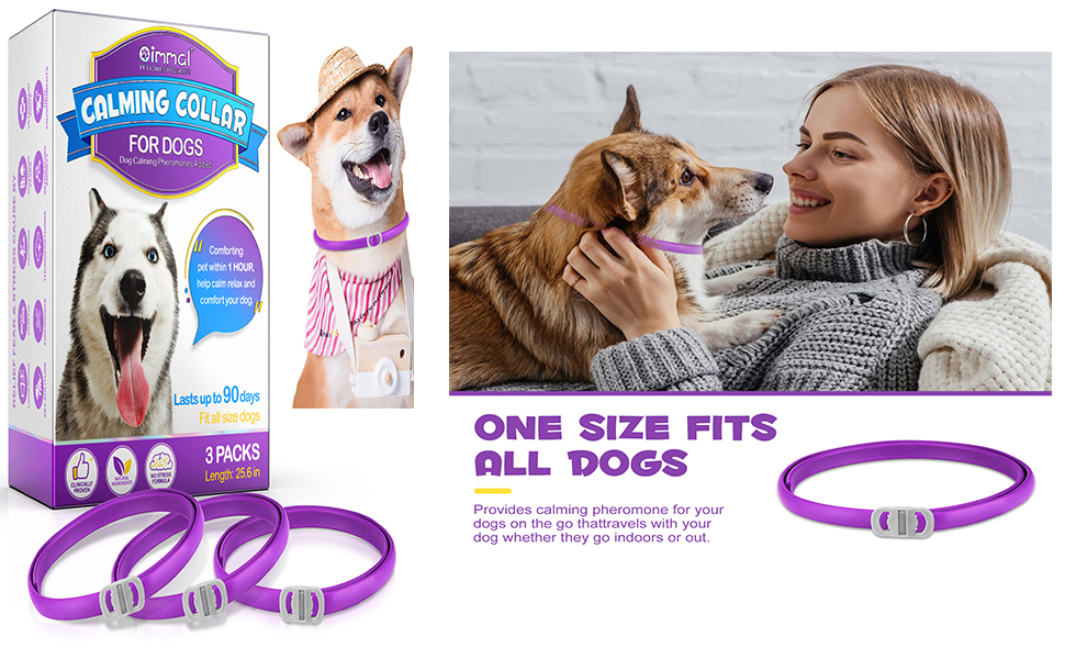 Calming Collar for Dogs, 3 Packs Pheromone Collars Dog