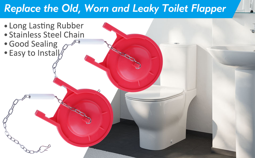 Toilet Flappers Compatible with TOTO Flapper Model THU138S, Replaces 3