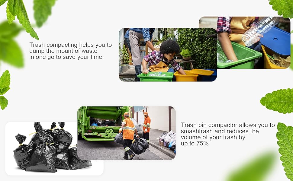 ikare Manual Trash Compactor, Waste Recycling Hand Tool for