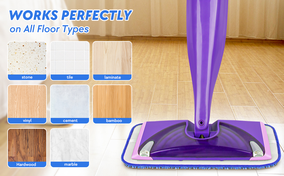 6 PCS Reusable Mop Pads Compatible with Flash Powermop, Power Mop