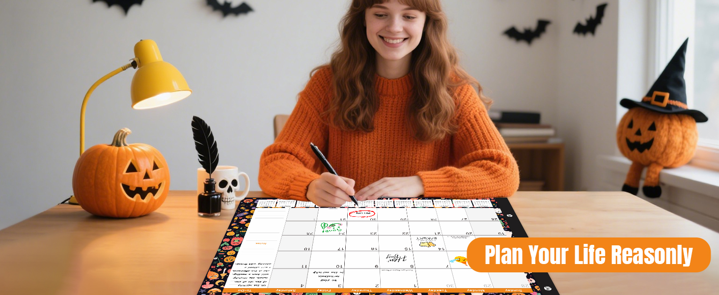 Halloween Desk Calendar 2025-2026
