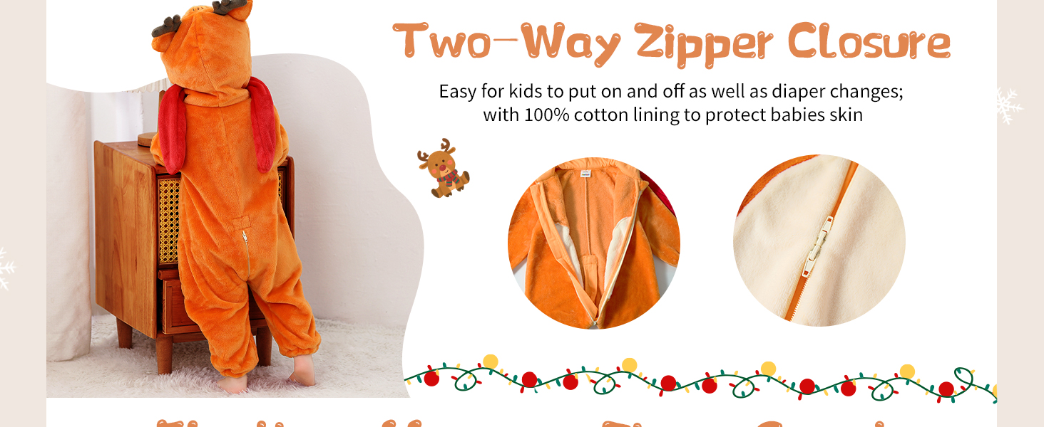 two way zipper closure