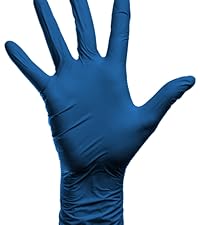 blue disposable gloves 