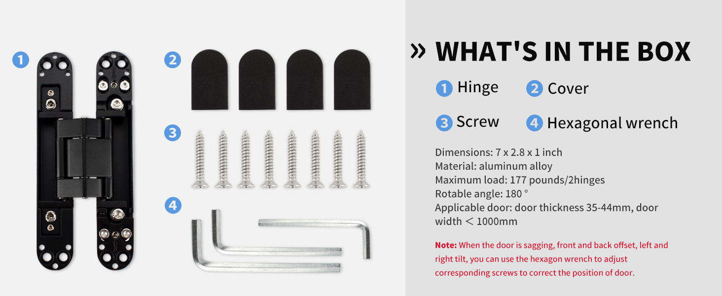 TamBee Invisible Hinge Hidden Door Hinges for Secret Door Concealed