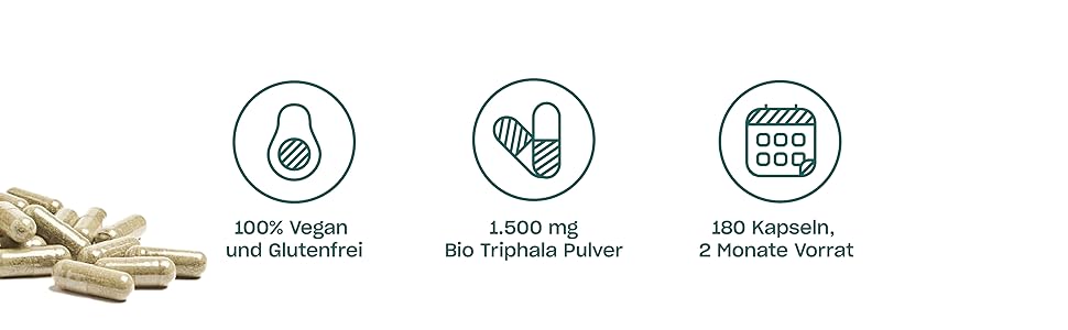 flohsamenschalen-kapseln, bio-triphala, brahmi-bio, triphala-guggulu, nachtkerzenöl-kapseln