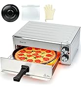 Anatole Electric Pizza Oven Indoor Air Fryer 12" 1800W Stainless Steel Countertop Pizza Maker Con...