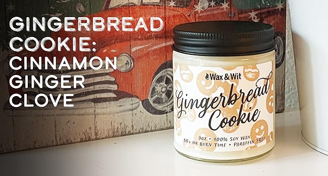 Gingerbread Cookie Holiday Candle