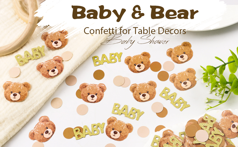 teddy bear confetti baby shower