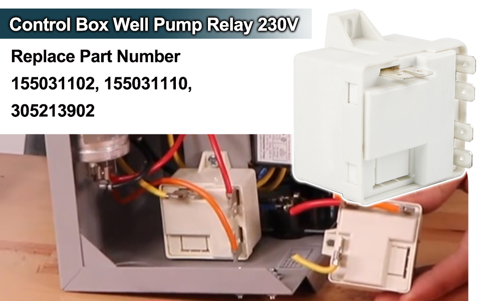 1 Pc of rva2alkl Control Box, Well Pump Relay 230V, Replace