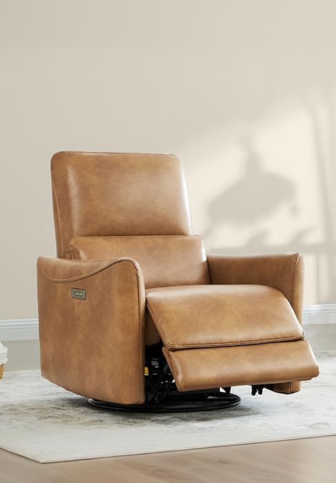 CHITA Power Recliner Chair Swivel Glider, FSC Certified Fabric Living Room Reclining Sofa