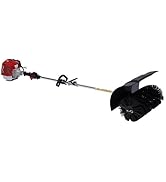 Cbhfmljd 2 Stroke 52CC 2.3HP Handheld Gas Power Sweeper Broom, Handheld Sweeper Driveway Turf Gra...
