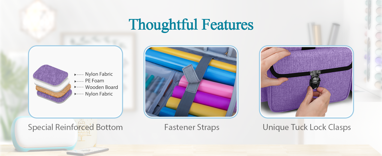 YARWO Rolling Craft Tote Bag with Wheels Compatible for Cricut Maker