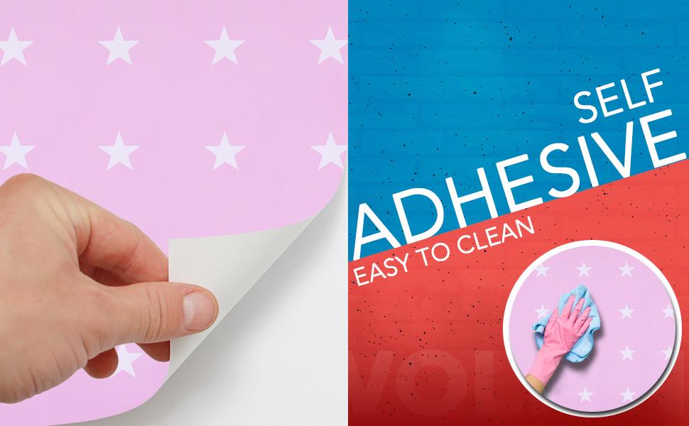 self adhesive, peel and stick, easy to clean wallpaper for wall