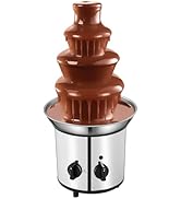 Chocolate Fountain Machine, 4 Tier Electric Chocolate Fondue Fountain Machine Melt Chocolate, Che...