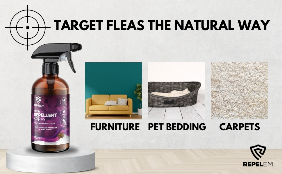REPELEM Flea Repellent Spray Super Strength, NonToxic, Home Flea