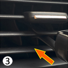 insert the car air-conditioning vent
