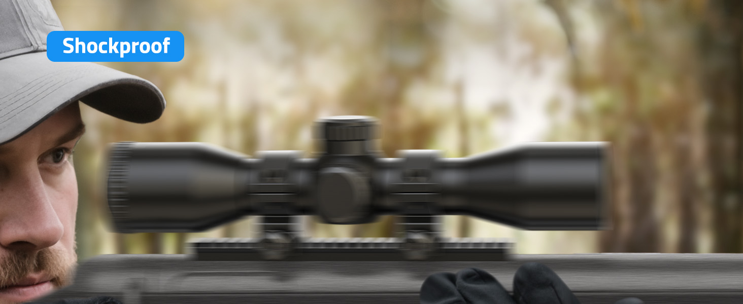 EZshoot shockproof rifle scope with picatinny mounts for ar-15