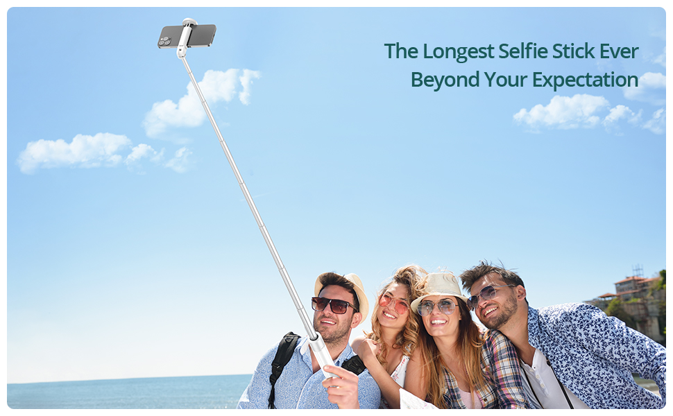 ATUMTEK SelfieStick 165CM 3 in 1 Selfie Stick Bluetooth Teleskop