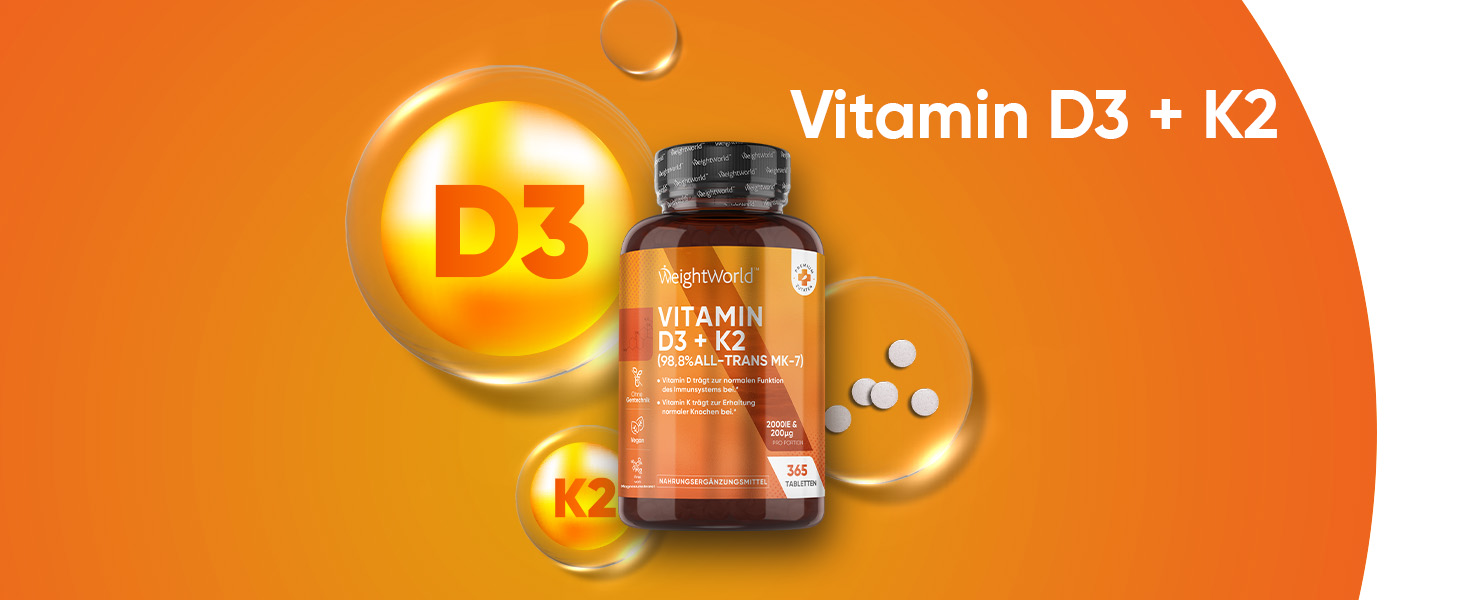 sonnenvitamine in form von vitamin d3 k2 tabletten
