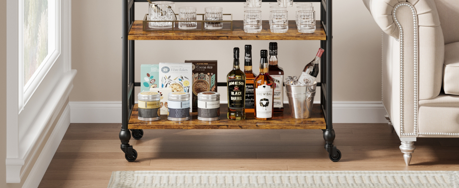 Roman column bar cart