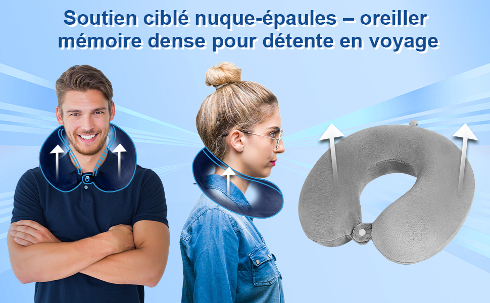 Oreiller de Voyage en Mousse à Mémoire 