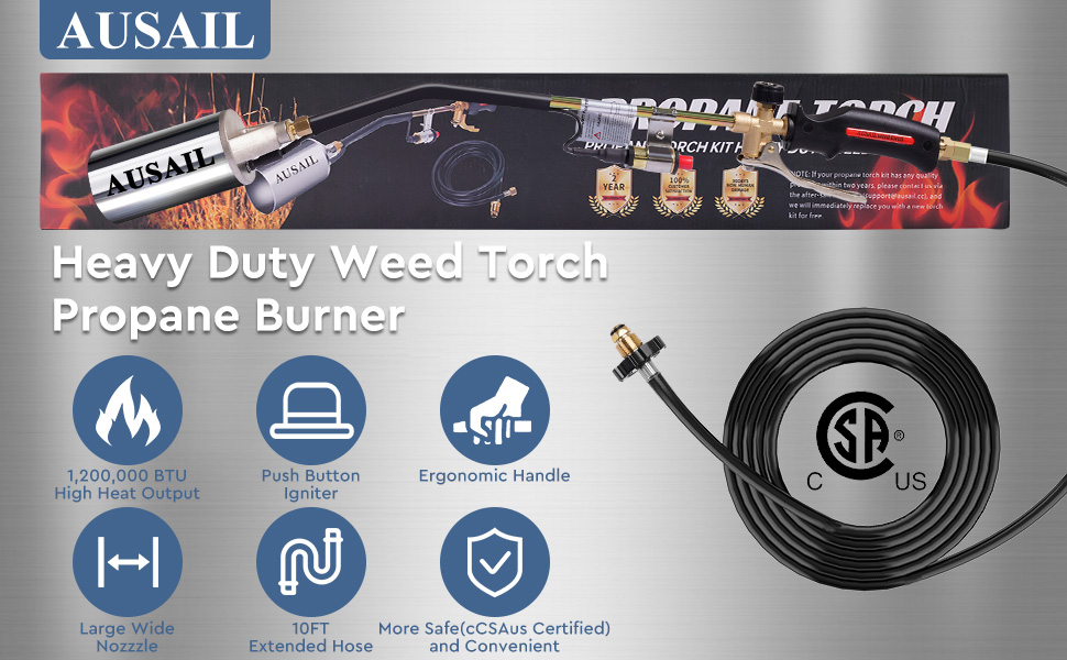 Propane Torch Weed Burner,Blow Torch,Heavy Duty,High Output