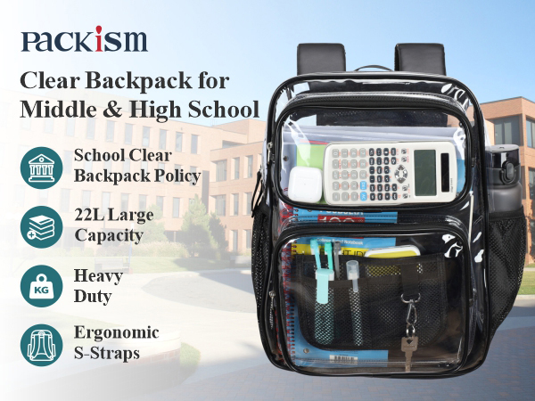 clear backpack for men women clear backpack for girls boys