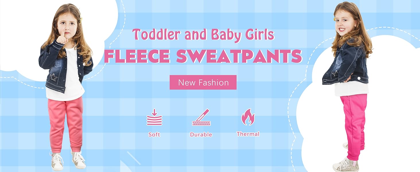 Toddler and Baby Girls Fleece Sweatpants
