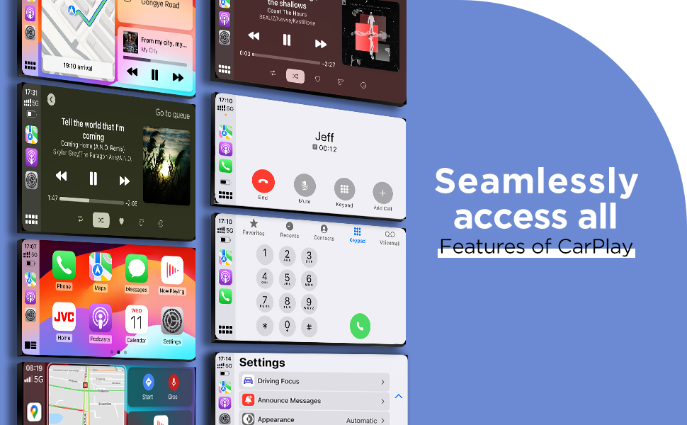 seamlessly access all features of carplay bluetooth receiver for iphone android