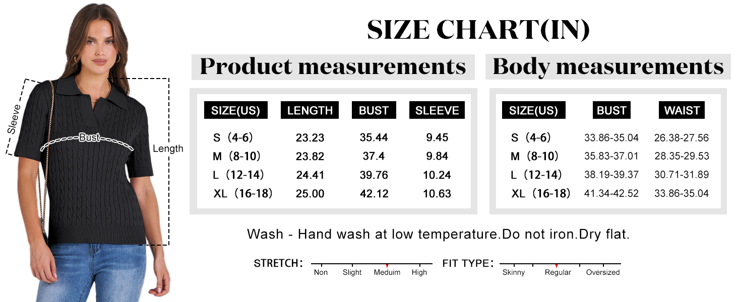 Women's Short Sleeve Sweaters Tops Polo V Neck Cable Knit Casual Soft Pullover Shirts 2025 Summer