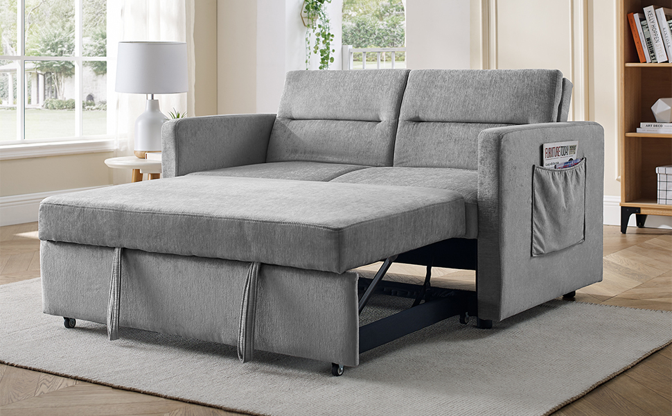 YISUYA Double Sofa Bed with PullOut Bed, Adjustable