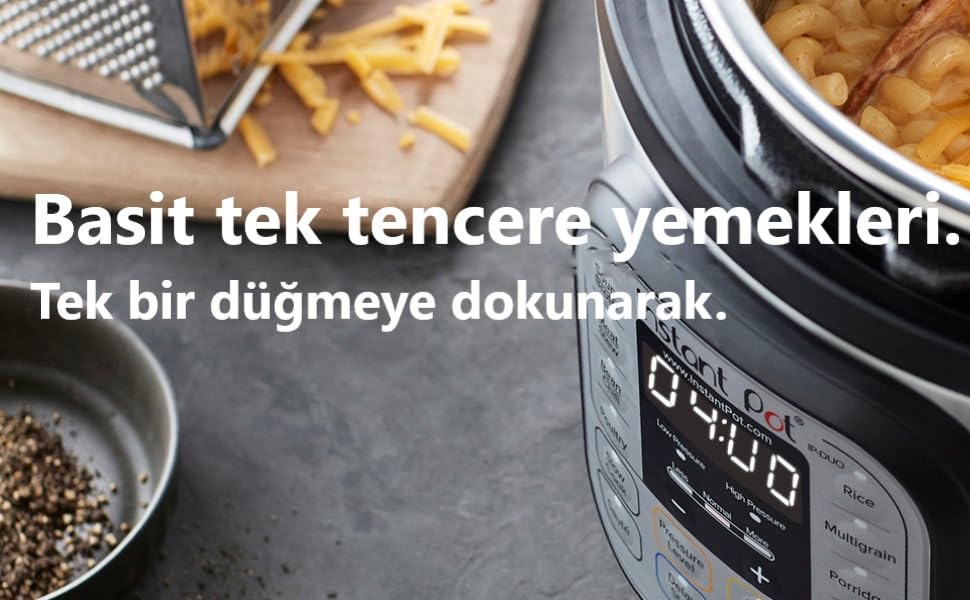 Basit tek tencere yemekleri. Tek bir düğmeye dokunarak.