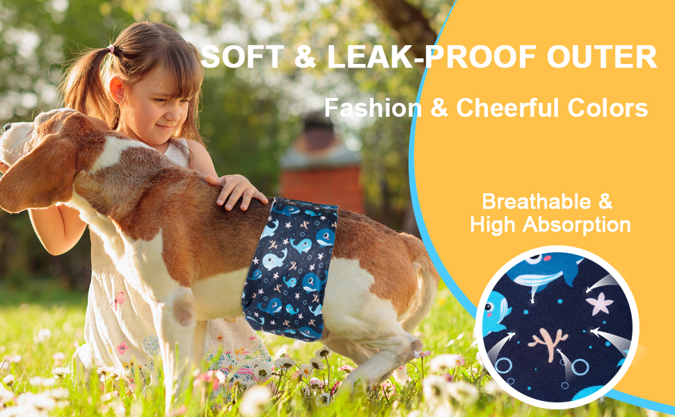 Washable Male Dog Belly Band (Stylish Pattern), Reusable