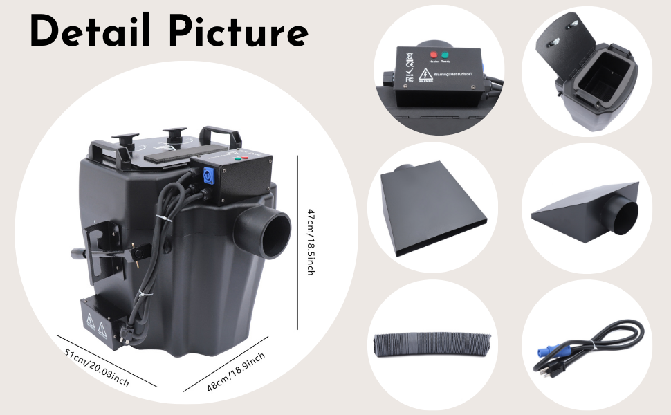 6000W Dry Ice Fog Machine, Dry Ice Machine, Portable Dry