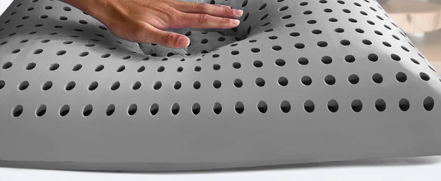 Clementine Memory Foam Pillows, Ventilated Charcoal Infused