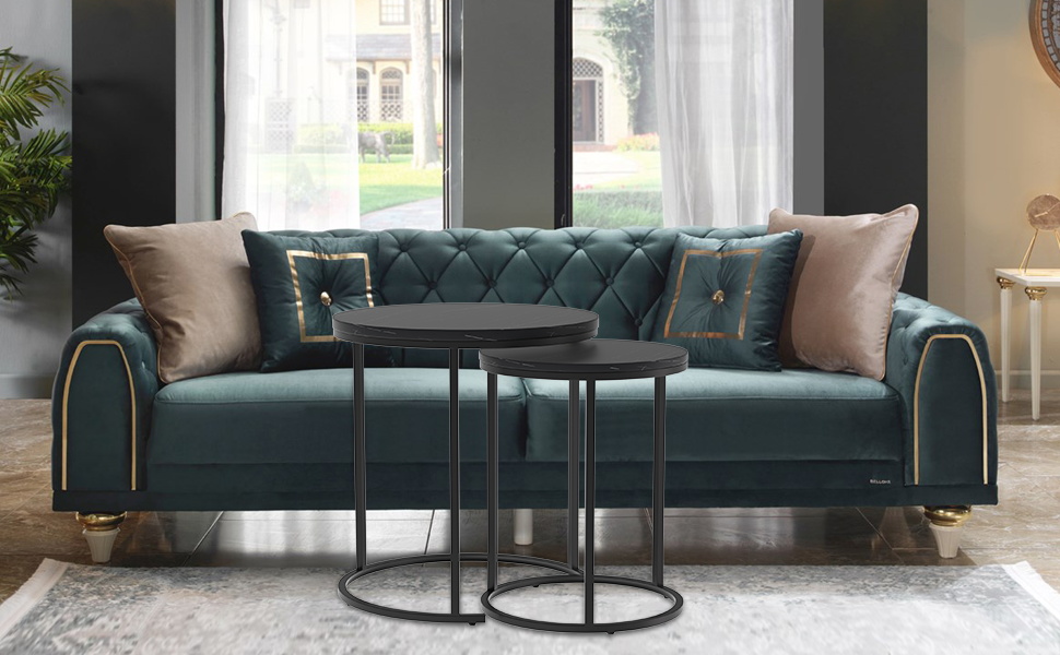 Nesting coffee table for small spaces