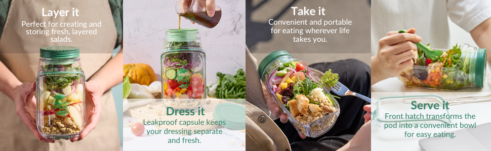 features and benefits with lifestyle shots