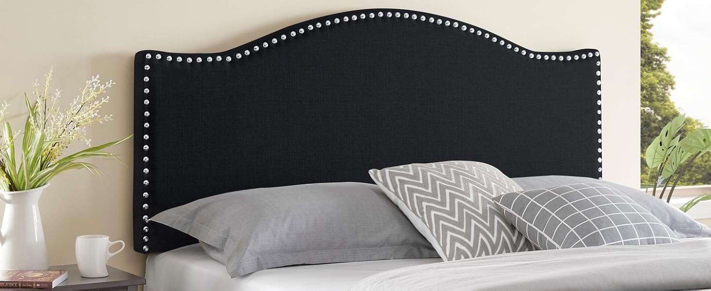 Catalina Headboards for Full Size Bed, Upholstered Nail