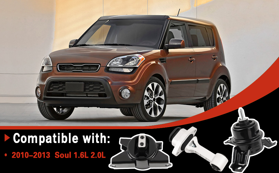 QRYIPPDM Motor y soporte de transmisión compatible con 2010 2011 2012