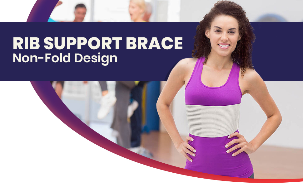 Rib Brace Chest Binder Beige Rib Belt to Reduce Rib Cage Pain. Chest