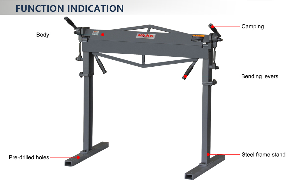 KAKA INDUSTRIAL Sheet Metal Brake, 36-Inch Metal Brake
