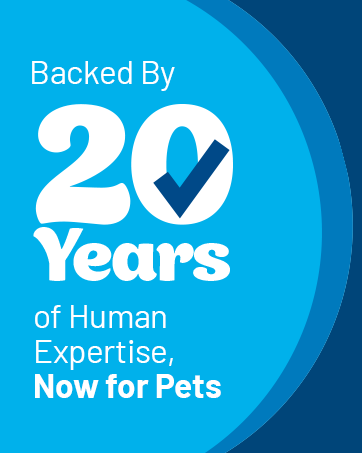 backed by 20 years of human expertise, now for pets