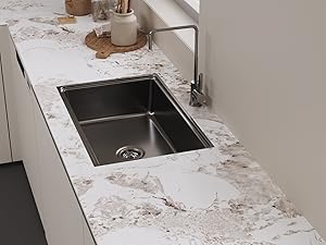 VaryPaper White Brown Marble Effect Peel and Stick Wallpaper 40cmx200cm Marble Sticky Back Plastic Roll Contact Paper for Kitchen Countertops Washable Kitchen Wallpaper Marble Vinyl Wrap for Furniture 21 marble contact paper for kitchen countertops