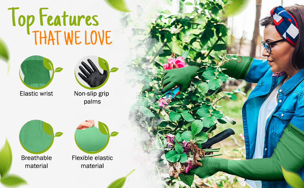 Long Sleeve Gardening Gloves