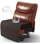 Ruaozz 100% Waterproof Armless Chair Cover for Sectional Recliner Sofa 1-Piece Oversized Addition...