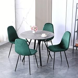 round dining table and 4 chairs set